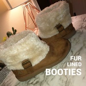 Fur lined booties